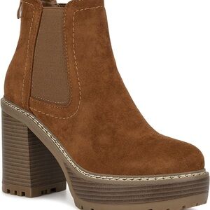 Olivia Miller Brown Chunky Platform Ankle Booties